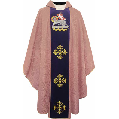 Advent chasuble for priest | Gaudete Catholic Church