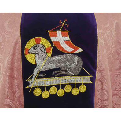 Advent chasuble for priest | Gaudete Catholic Church