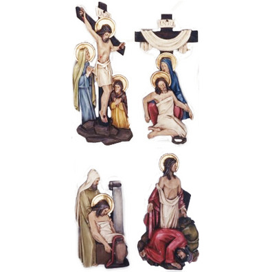 Via Crucis with cast polyester stations