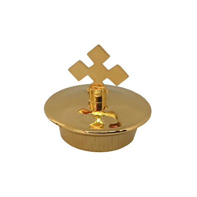 Cap with Cross | Replacement for cruets golden color color
