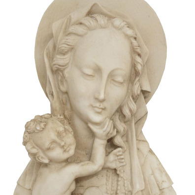 Virgin of Joy in alabaster | Catholic paintings