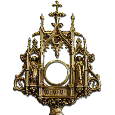 Bronze monstrance with three chapels