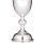 Smooth silver chalice with 19 cm. Tall
