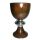 Chalice of silver and wood with 20 cm. Tall