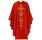 Chasuble in damask fabric with central embroidered stolon