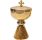 Gold mini ciborium with lid with Cross