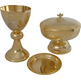 Communion chalice, paten and ciborium made of metal