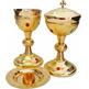 Goblet with gold bath and embedded stones