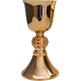 Goblet with gold plating and red stones