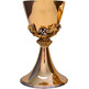 Chalice with smooth base and cup decorated with grapes