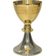 Goblet with silver plating and gold plating