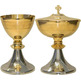 Goblet with silver plating and gold plating