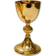 Italian gold-plated metal chalice