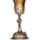 Silver chalice with golden reliefs