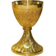 Metal chalice decorated with wavy lines