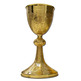 Embossed silver chalice with gold plating