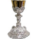 Rococo goblet in bronze with gold and silver plating