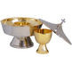 Ciborium two species of silver-plated metal