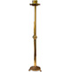 Standing candlestick with gold decorated base and tray