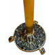 Standing candlestick with gold decorated base and tray