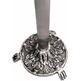 Standing candlestick with silver plated color plated decorated base and tray