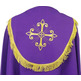 Pluvial cape with Cross embroidered in purple gold thread