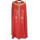 Pluvial cape with Cross embroidered in red gold thread