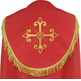 Pluvial cape with Cross embroidered in red gold thread