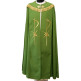 Pluvial cape with Cross embroidered in green gold thread