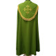 Pluvial cape with Cross embroidered in green gold thread