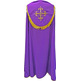 Polyester Pluvial Cloak with Purple Gold Fringe