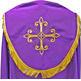 Polyester Pluvial Cloak with Purple Gold Fringe