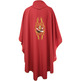 Red Franciscan embroidered chasuble