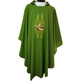 Green Franciscan embroidered chasuble