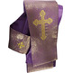 Purple Christ on the Cross embroidered chasuble