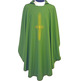Chasuble with embroidered Cross | Four liturgical colors green