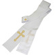 Polyester chasuble with embroidered Crosses white