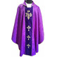 Damask chasuble with purple velvet stolon