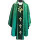 Damask chasuble with stolon in green velvet