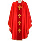 Damask chasuble with stolon in red velvet