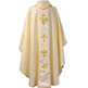 Damask chasuble with stolon in beige velvet