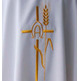 Embroidered chasuble | 75% polyester and 25% white wool