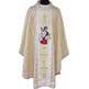 Beige Good Shepherd brocade chasuble