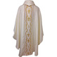 Damask chasuble with beige golden central braid