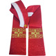 Damask chasuble with red golden central braid