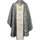 Marian chasuble with central embroidered stolon blue