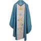 Marian chasuble with blue embroidered central stolon