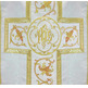 Roman chasuble in beige damask fabric