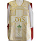 Roman chasuble in beige and golden color brocade