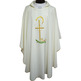 Embroidered Catholic priest chasuble beige